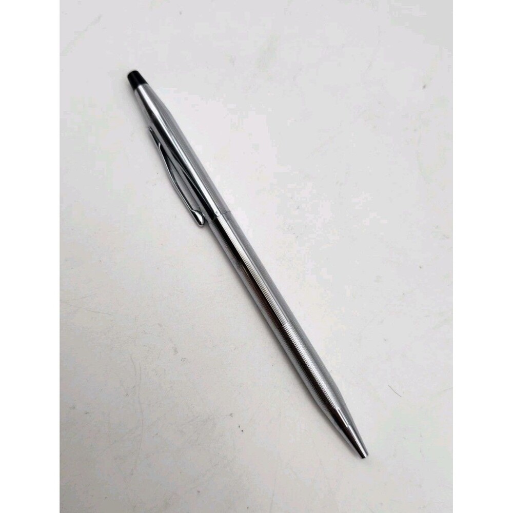 Vintage Cross Classic Century Chrome Ballpoint Pen 3502 Black Ink Works